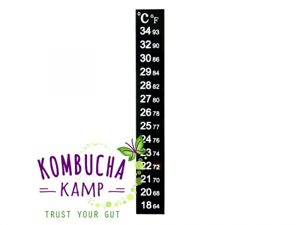 Thermometer Strip for Brewing Kombucha on Ideal Temperature